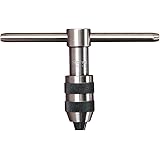 Starrett 93A T-Handle Tap Wrench, 1/16" - 3/16" Tap Size, 1/16" - 5/32" Square Shank Diameter, 2" Body Length