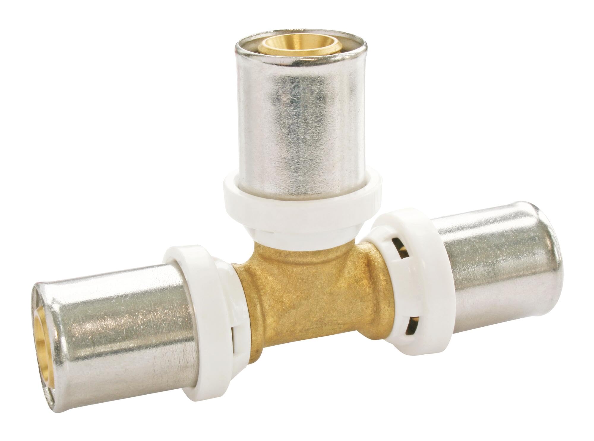 SOMATHERM FOR YOU, Crimp tee for Multilayer Tube Ø16 - Easy and Quick Connection, Compatible with U, H, TH Profiles - NF 545 Standard - Sealing Safety and Visual Inspection