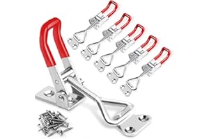 E-TING 6-Pack 4001 330Lbs Holding Capacity Adjustable Toggle Latch Clamp Smoker Latch Clamps 150Kg Quick Release Pull Latch +