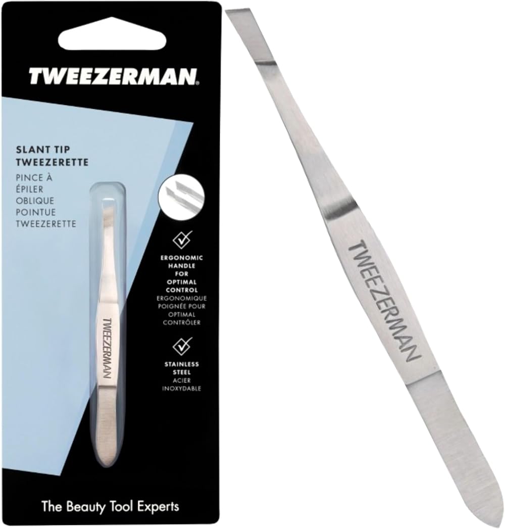 Tweezerman Slanted Tweezerette Stainless Steel Precision Tweezers Eyebrow