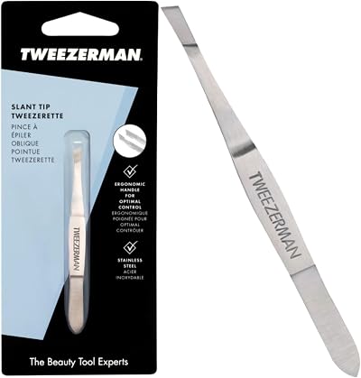Tweezerman Slanted Tweezerette Stainless Steel Precision Tweezers Eyebrow