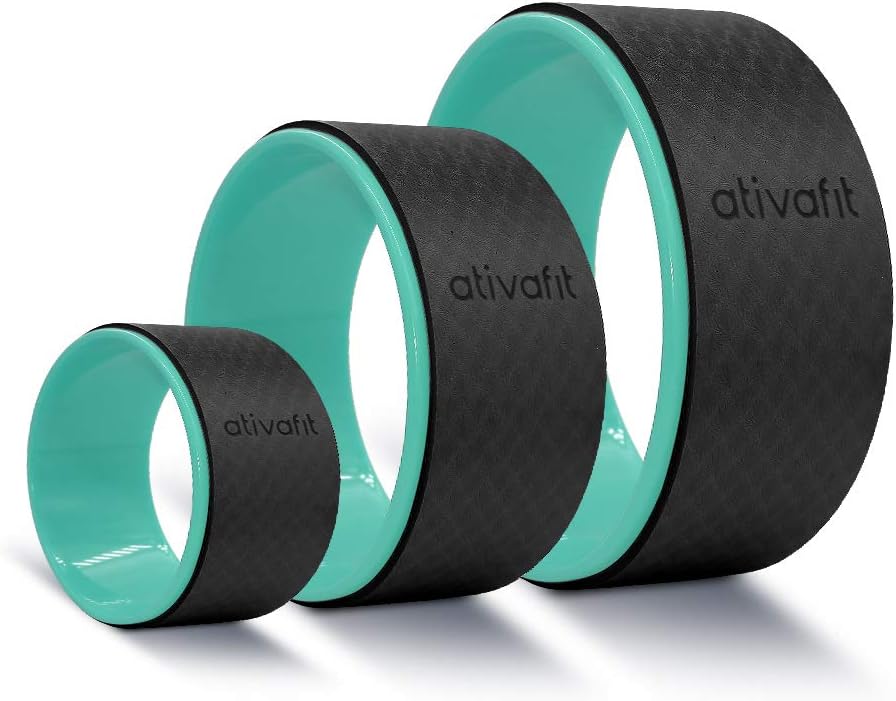 ATIVAFIT Sports Yoga Wheel Set, 3 Pack Yoga Roller Rad for Back Pain and Improving Your Yoga Poses, Perfect for Stretching, Improving Flexibility and Backbends (12 inch, 10 inch, 5 inch) : Sports & Outdoors