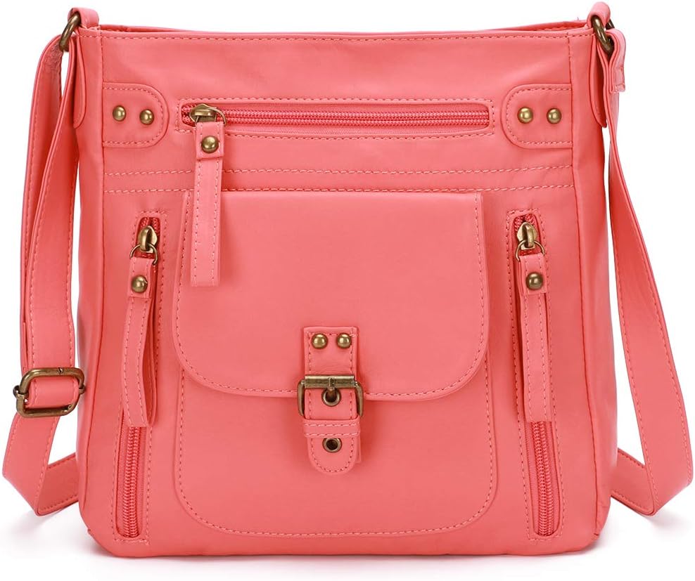 Crossbody Bags for Women Shoulder Purses and Handbags, PU Washed Leather