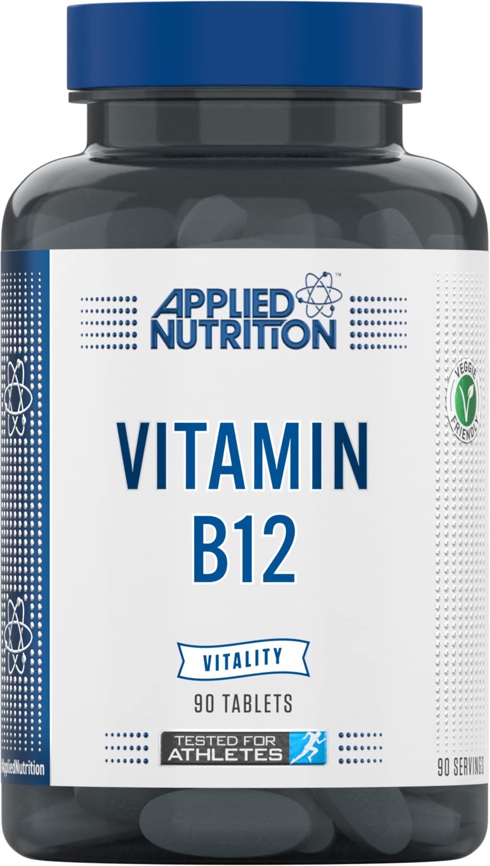 Applied Nutrition Vitamin B12 Tablets 1000mcg - Immune System Support & Reduction of Tiredness and Fatigue, Made in The UK, Vegan (90 Tablets)
