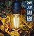 Hyperikon 2W LED S14 Filament Bulbs, Bulbs Only, Non Dimmable, Medium Base (E26), UL- Listed, Vintage Edison Great For String Lights, Commercial Lighting, Patio, Wedding, Events - (15 Pack)