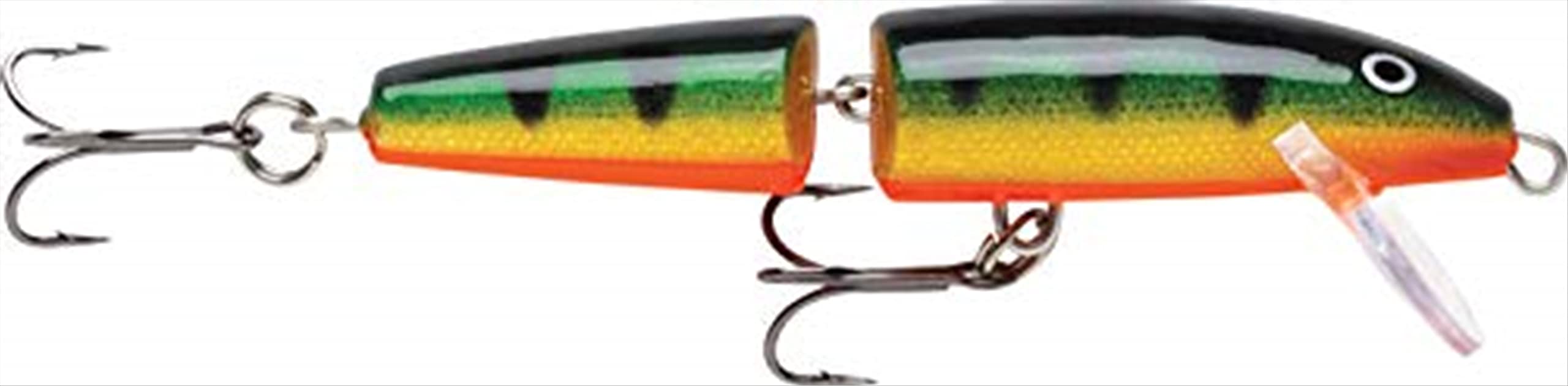 Rapala Jointed Lure with Two No. 3 Hooks, 1.2-2.4 m Swimming Depth, 11 cm Size, Legendary Perch