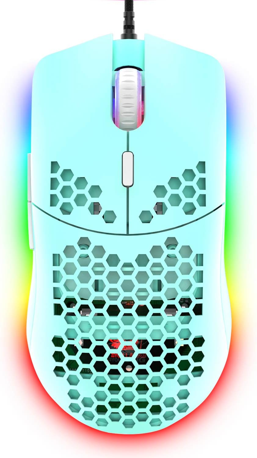 ZIYOULANG Wired Gaming Mouse, 69G Shell Lightweight Mouse