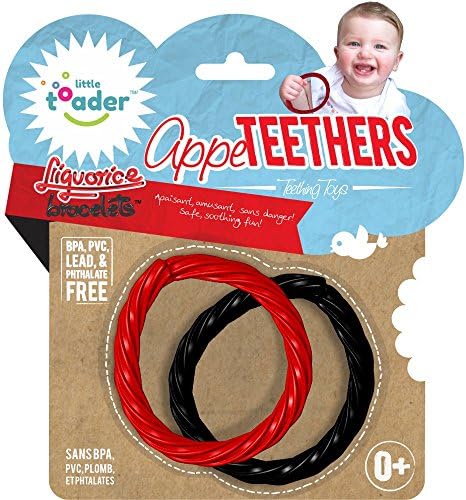 LITTLE TOADER Teething Toys, Liquorice Bracelets Appe-Teethers