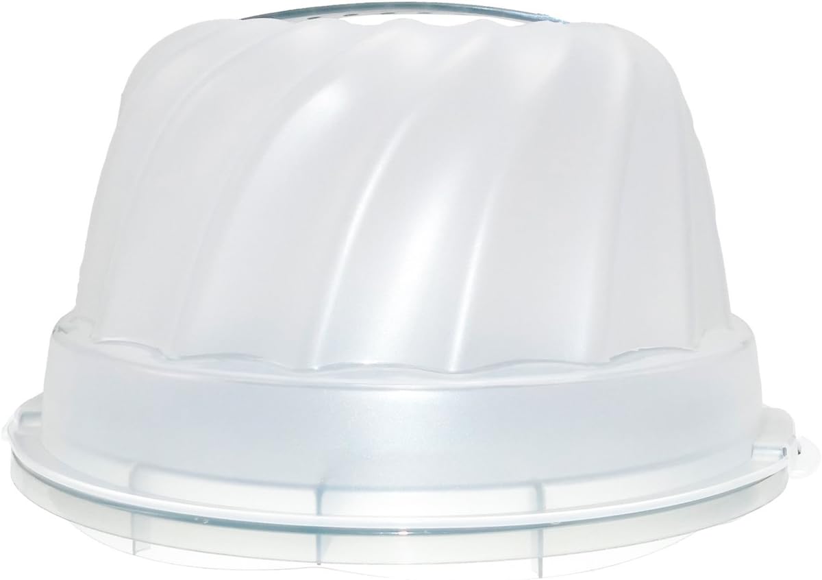 Rotho Gugelhupf Weiß Kuchenbehälter Kuchen Transport Behälter Tragegriff 30,5 x 28,5 x 17,5 cm