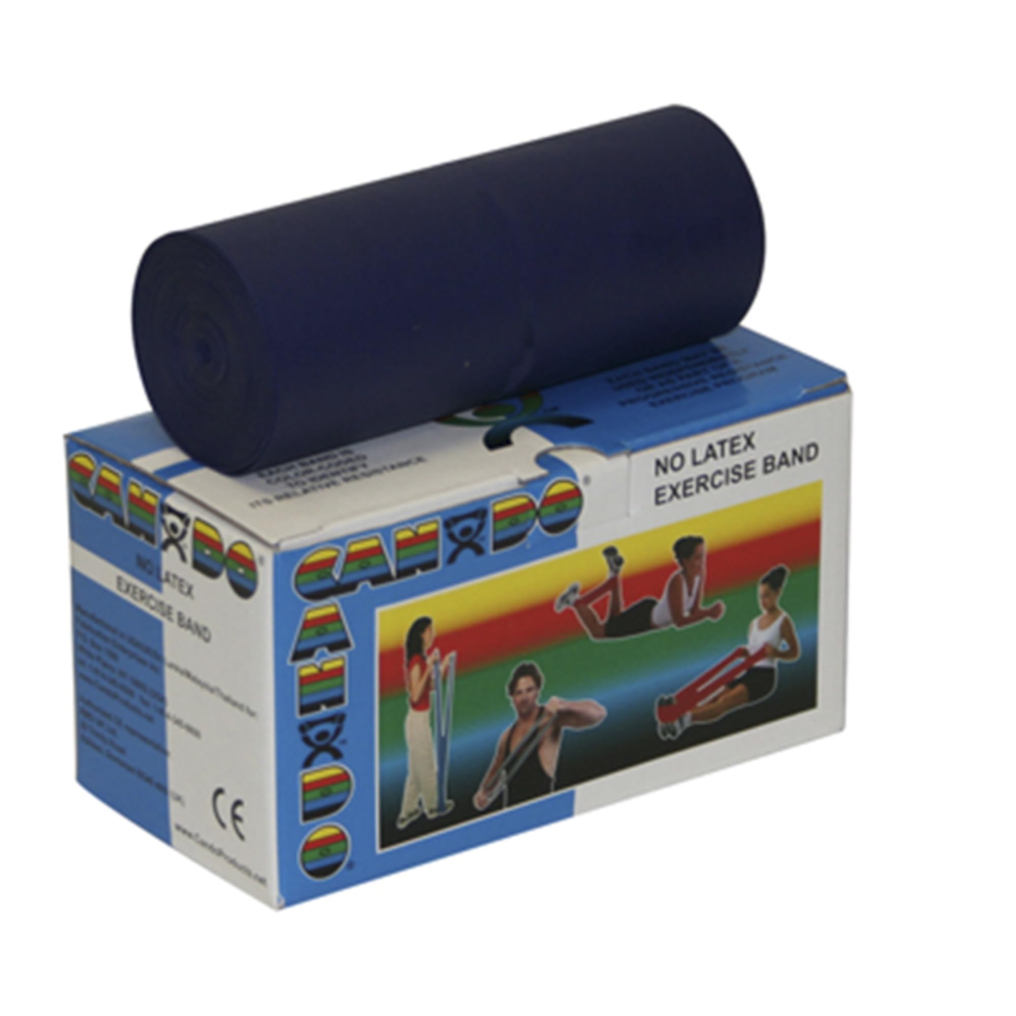 CanDo Resistance band LATEX-free / training band / gymnastics band - 5.5 m - blue (strong) - alternative to dumbbells