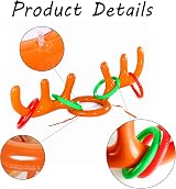 Rumyve Inflatable Reindeer Antler Hat Toss Game Family Christmas Party Fun view 3