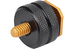 1/4 Screw, Hot Shoe Adapter Holder Mount for Camera Flash Light Stand, with CNC Machined Metal Thread, Durable Anti Rust
