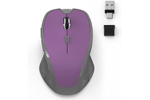 Bluetooth Wireless Computer Mouse, 2.4G Rechargeable Small Ergonomic Optical Mouse Jiggler for Office/Home with Forward/Back 