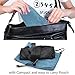 Foot Rest - Portable Travel Footrest for Airplane Ergonomic Adjustable Height Foot Hammock Cushion to Relieve Knee Pain Flight Under Desk for Car Home Office Foldable Footstool with Sleep Mask (Black)
