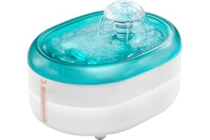 Olelica Cat Water Fountain, 71fl oz/2.1L Ultra Quiet Dog Water Dispenser, Automatic Pet Water Fountain for Cats Inside, Cat Water Dispenser with 1 Replacement Filter for Cats Dogs Multiple Pets
