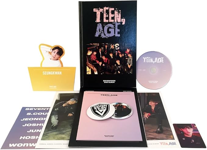 Seventeen 2nd Album Teen Age Rs Ver Cd Photo Book Photo Card Folding Poster On Pack Lyrics Paper Name Sticker Portrait Desktop Stand Free Gift K Pop Sealed Amazon Co Uk