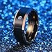 Three Keys Jewelry 8mm Tungsten Wedding Ring Black CZ Inlay Rose Gold Edge Wedding Band Engagement Ring