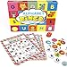 Alphabet Learning Bingo Game Animal ABC Letters Bingo Cards Game for Kids - Double Sided Design, Allow up to 8 Players-WITHOUT BOX