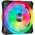 Corsair QL Series, Ql120 RGB, 120mm RGB LED Fan, Single Pack - Black, 4.72 x 4.72 x 0.98 inches