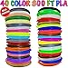 COLORALL 3D Pen Filament Refills 1.75mm PLA 40 Colors Total 800 Feet (23 Solid / 5 Metallic / 4 Fluo / 4 Transparent / 2 Silk / 2 Glow)- Mega Gift Set with Individual Packs