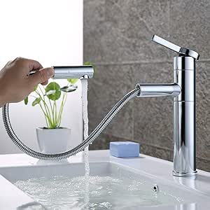 YO-TOKU - Grifo mezclador para lavabo de baño con ranura para fregadero