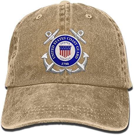 MMGVSGKKThe US Coast Guard Hat Snap-Back Hip-Hop Cap Baseball Hat Head-wear Cotton Snapback Hats Natural