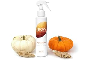 Grow Fragrance - Certified 100% Plant Based Air Freshener + Fabric Freshener Spray, Made With All Natural Essential Oils - Fall Limited Edition - Ginger Pumpkin, 1 x 5 oz.