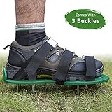 MIGAGA Lawn Aerator Spike Shoes - Heavy Duty Steel Spikes, Adjustable Straps, Zinc Alloy Buckles with Wrench and Bonus Spare Parts - Yard and Garden Tools