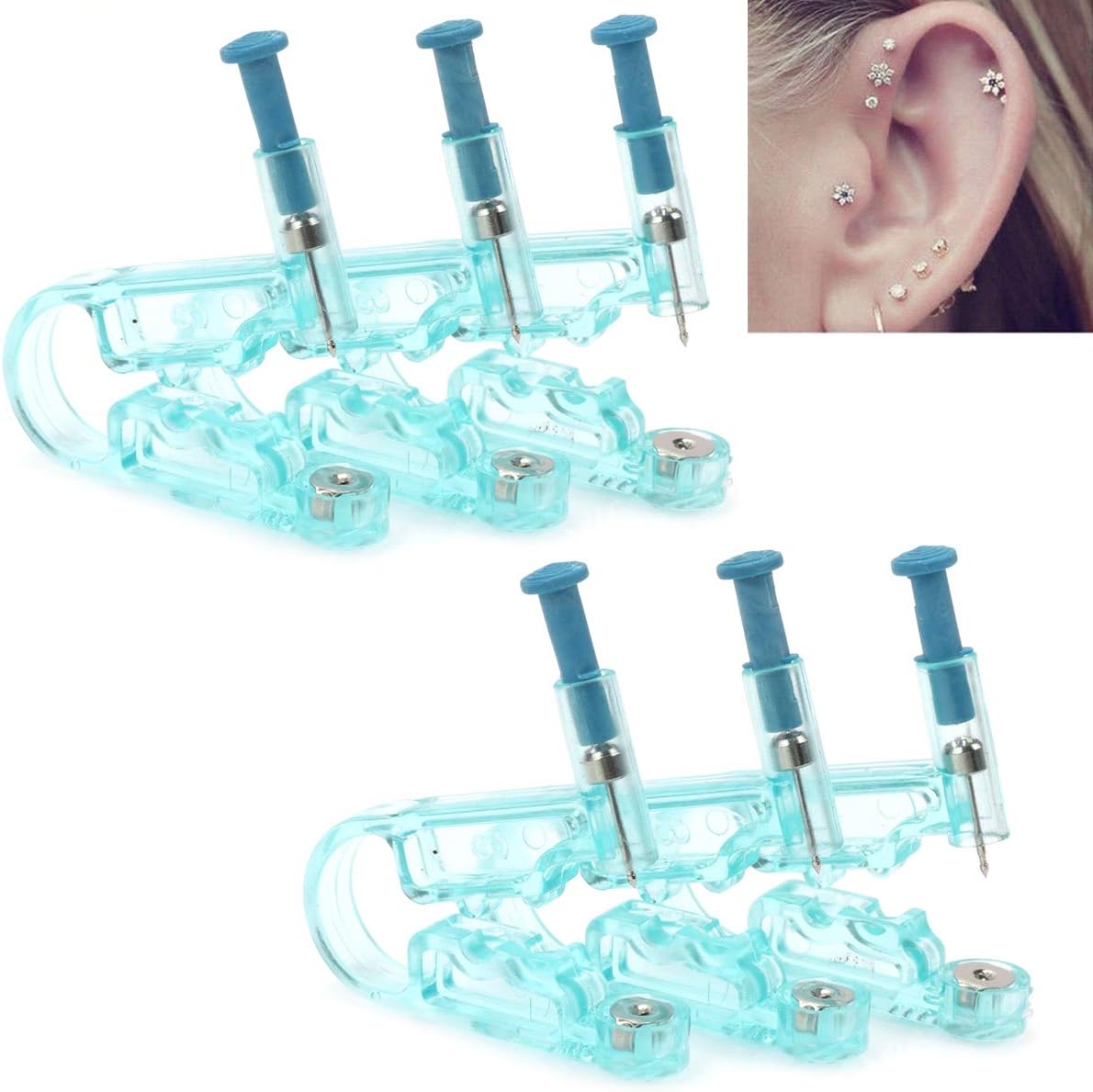 Ear Piercing Gun, 6pcs disposable Safety Ear Piercing Gun Unit Tool
