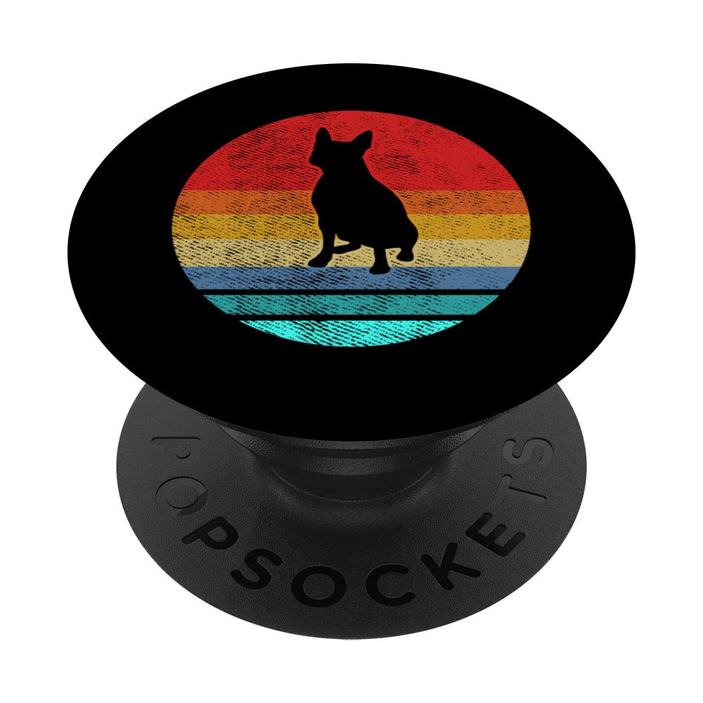 Retro Vintage Sunset Boston Terrier Dog PopSockets Grip and Stand for Phones and Tablets
