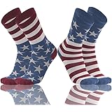 Football Men Socks, Ristake Novelty Soft Breathable Crew American Flag Socks Perfect for Running & Basketball & Golf Independ