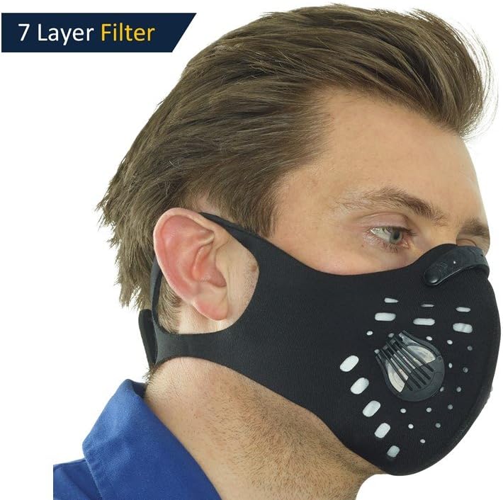Enviro-Vent - N99 Filter, 2-Way vents, Activated Carbon Filtration, Exhaust Fumes, Anti Pollen & Allergy, Urban Pollution, Cycling, running, hiking, gardening, DIY, fitness training (Face Mask)