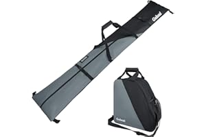 Goloni Ski Bag and Boot Bag Combo,Ski Bags for Air Travel,Snowboard Bag Fits for Skis Up to 180 CM and Boots Up To Size US13