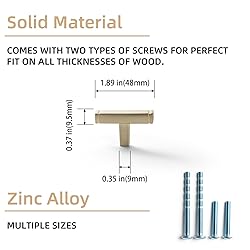 Goo-Ki 6 Pack Single Hole Cabinet Pulls Light