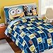 6pc Despicable Me Minions Twin Bedding Set Yellow and Cool Comforter Sheet Set and Sham