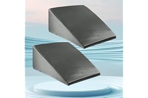 TRYITSBEST 2PCS Satin Wedge Pillowcase, Silky Wedge Pillow Cover with Zipper Fits Most Size Sleep Bed Wedges【Pillow NOT Include】 (Gray, 24.5x24.5x12.5 Inch)