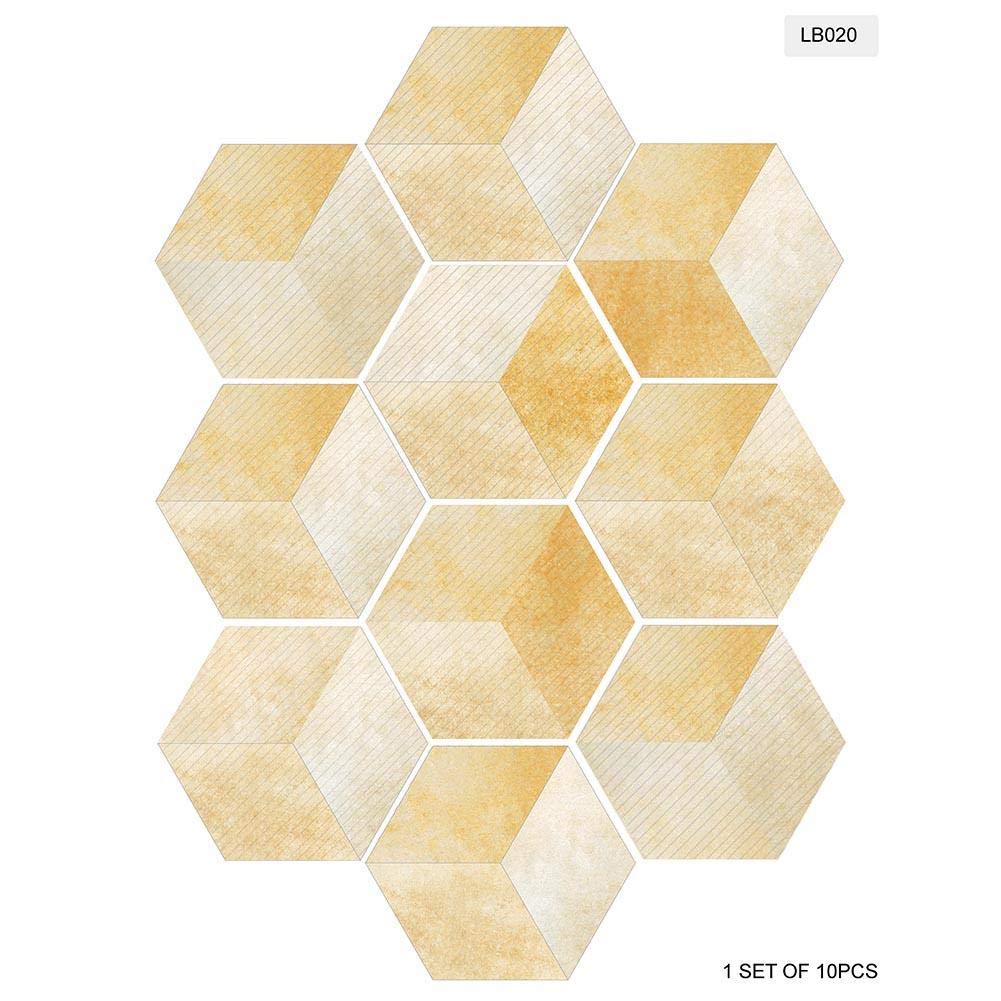 Buy Caldipree 10pcs Set Imitation Marble Hexagonal Tile Stickers