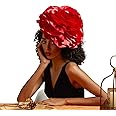 LATIMOON Flower Fascinator for Women Tea Party Derby Hat Cocktail Wedding Bridal Fascinators Headband for Women