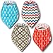 Bandana Baby Drool Bibs for Boys & Girls - Ultra Absorbent Reversible Bib Set with Adjustable Snaps - 100% Cotton - Fits Any Child, Newborn or Infant - Unisex Colors & Patterns - Great Shower Gift