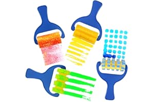 KLOLKUTTA Painting Foam Brush Roller Sponge for Kid Mini Paint Brushes DIY Art Craft Painting Tool Set