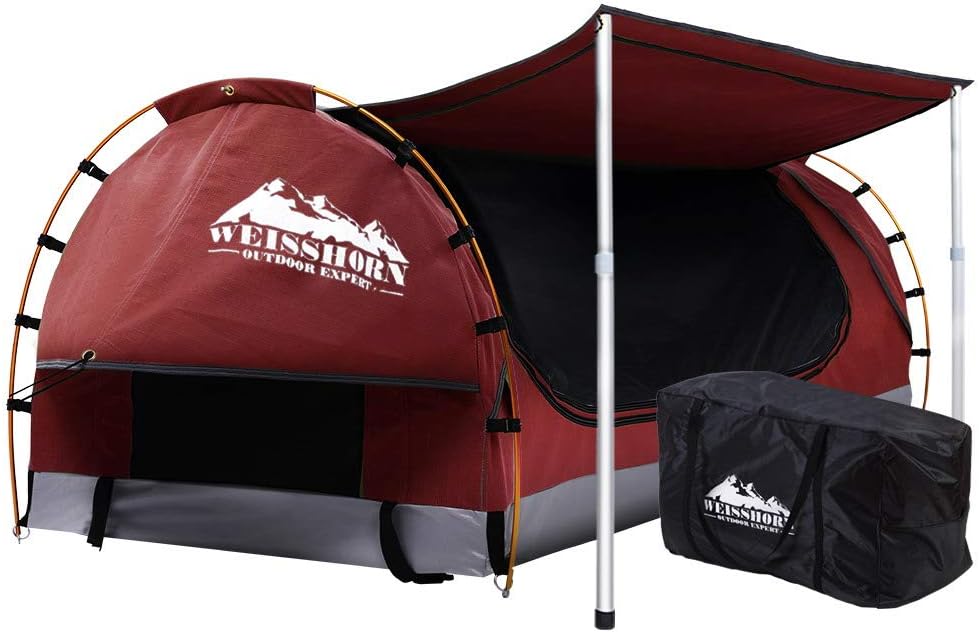 WEISSHORN Double Swag Camping Swags w/ 7CM Mattress 215 x 150cm