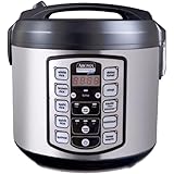 Aroma Housewares ARC-5000SB Digital Rice, Food Steamer, Slow, Grain Cooker, Stainless Exterior/Nonstick Pot, 10-cup uncooked/
