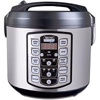 Aroma Housewares ARC-5000SB Digital Rice, Food Steamer, Slow, Grain Cooker, Stainless Exterior/Nonstick Pot, 10-cup uncooked/