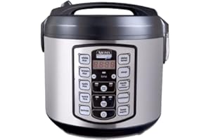 Aroma Housewares ARC-5000SB Digital Rice, Food Steamer, Slow, Grain Cooker, Stainless Exterior/Nonstick Pot, 10-cup uncooked/
