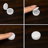 Merriway BH01144 White Plastic Screw Covers Caps for No 6 & 8 Screws - Pack of view 3