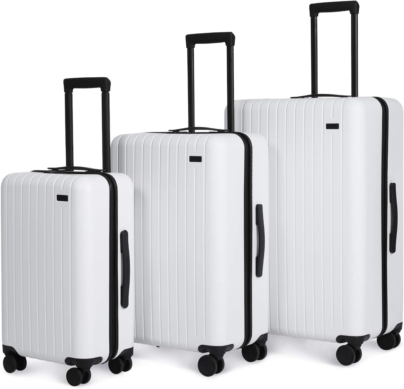 3 Piece Hardside Luggage Set, Rolling Suitcase with