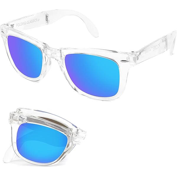 NIB Ray-Ban Custom Wayfarer Folding Sunglasses - Light Havana/Blue WAYFARER FOLDING CLASSIC Sunglasses in Havana and Blue  main image 2