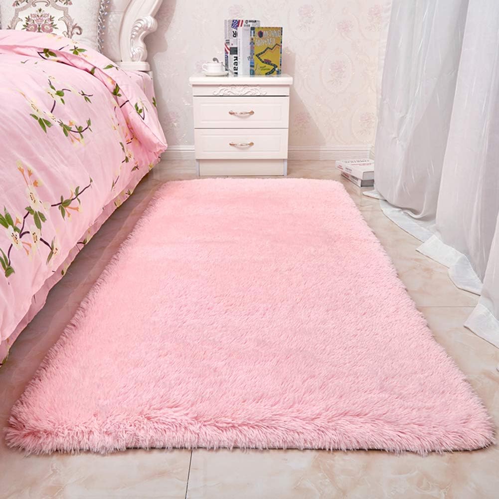 Luxury Plush Area Rug, High Pile Shaggy Rug Super Soft Thick Fluffy Carpet Bedside