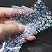 8pcs Christmas Foils For Nail Holographic Laser Nails Transfer Foil Wraps Sticker Clear/Black Starry Tip Snowflake Elk Set
