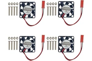 Haldzemo 3007 Cooler Fan 30x30x7mm Heatsink Brushless Cooling External Fan 3.3V 5V Compatible Raspberry Pi 4 3B+ 3B 2B B+ (4 Pack, JST Connector)